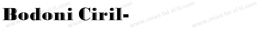 Bodoni Ciril字体转换